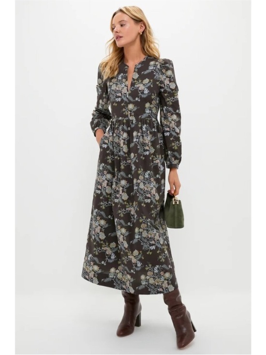 Tuckernuck Dresses & Skirts - Tuckernuck Long Sleeve Brown Multi Floral Oslo Midi Dress